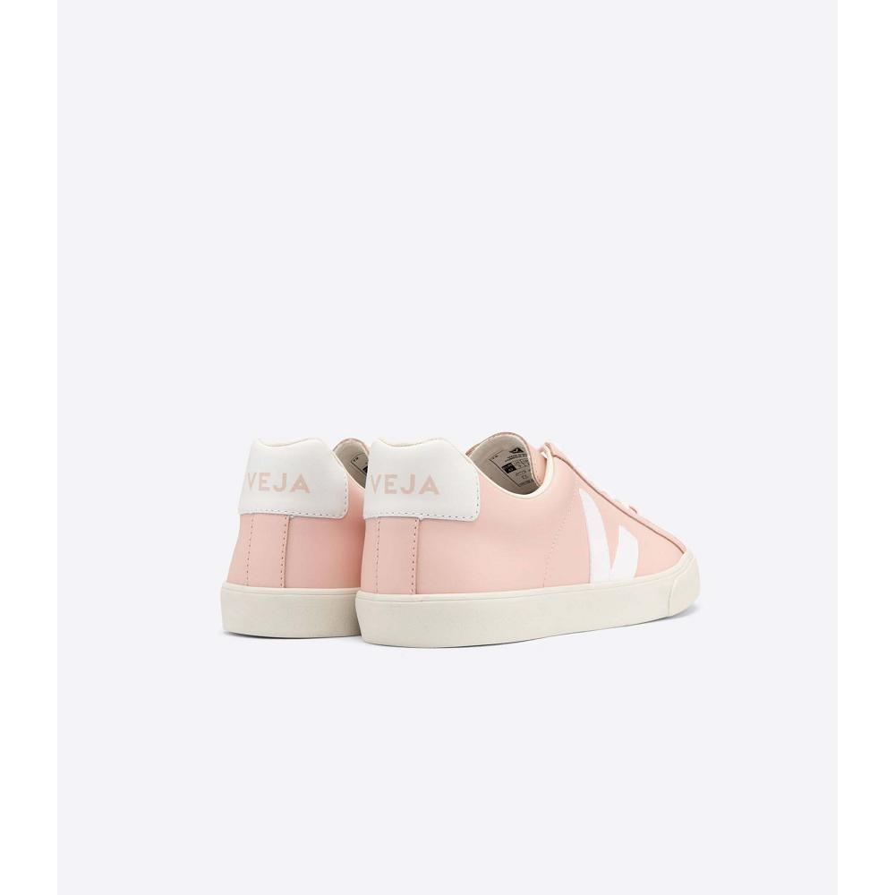 Pink Women's Veja ESPLAR LEATHER Sneakers | AU 615CTV